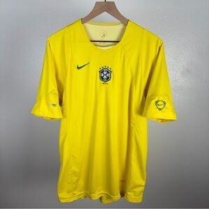 Vintage Nike Total 90 Brazil National Team Warm Up Futbol Soccer Jersey Medium